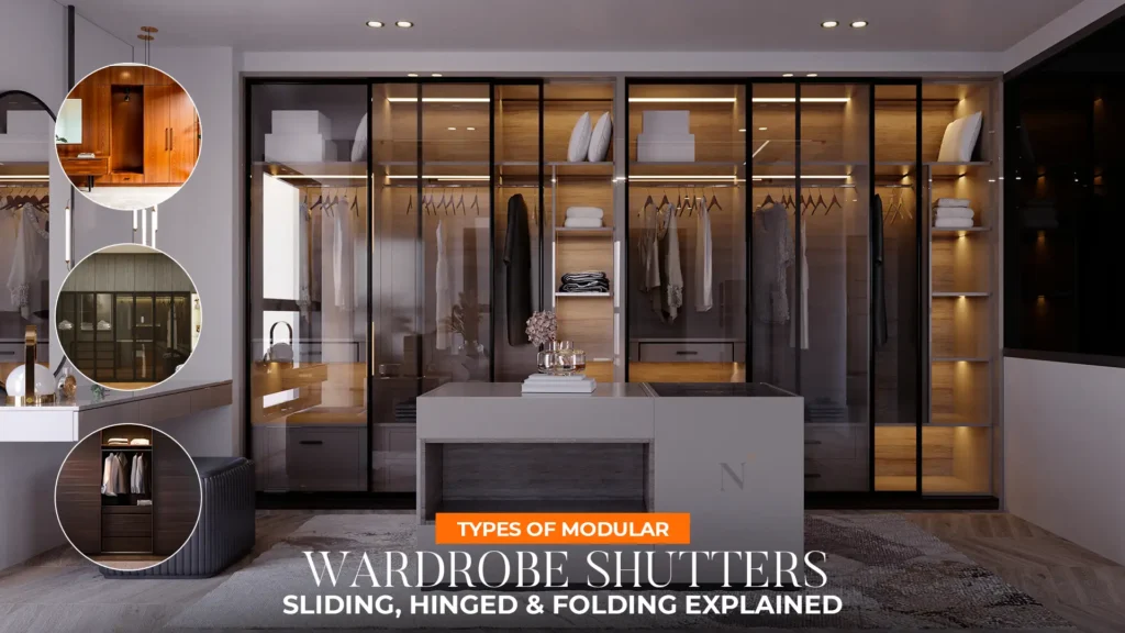Types of Modular Wardrobe Shutters: Sliding, Hinged & Folding Explained | Best modular wardrobes in Uttarakhand