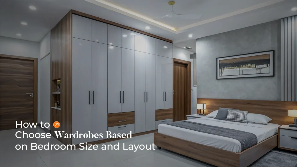 Modern bedroom with the best modular wardrobes in Uttarakhand
