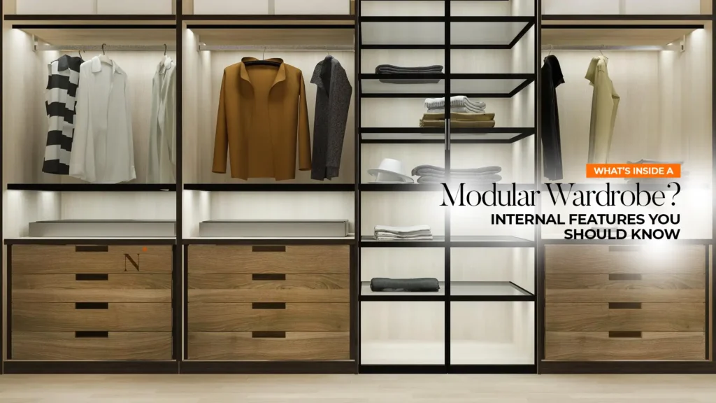 Best modular wardrobes in Uttarakhand with smart internal features like drawers, hanging space, and shelving