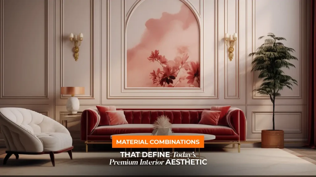 Modern Interior Designs In Uttarakhand featuring elegant material combinations in a luxury living room setup