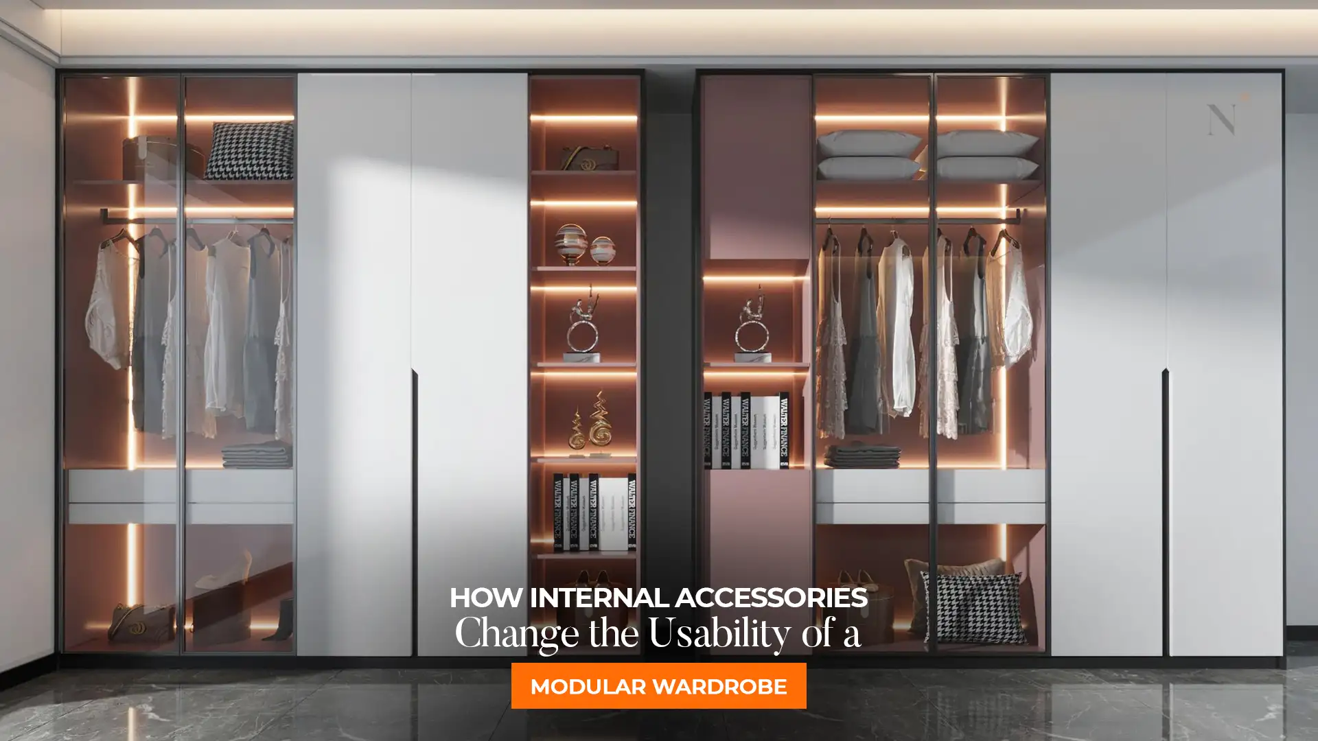 Modern modular wardrobe with internal accessories – Best Modular Wardrobes in Uttarakhand