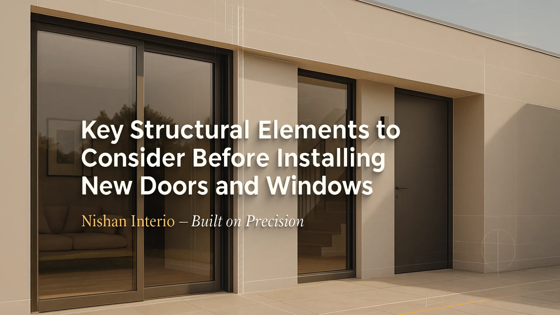 Modern home exterior showing the Best Windows and Doors in Uttarakhand with sleek black frames