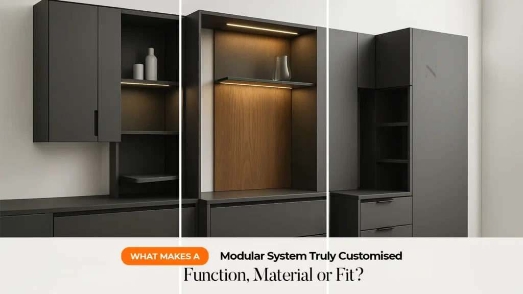 Sleek black modular kitchen and wardrobe design – Best Modular Kitchen and Wardrobes in Uttarakhand