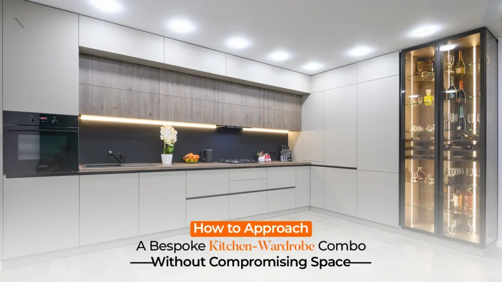 Stylish modular kitchen and wardrobe design with premium finishes – contact for custom kitchen and wardrobes in Uttarakhand