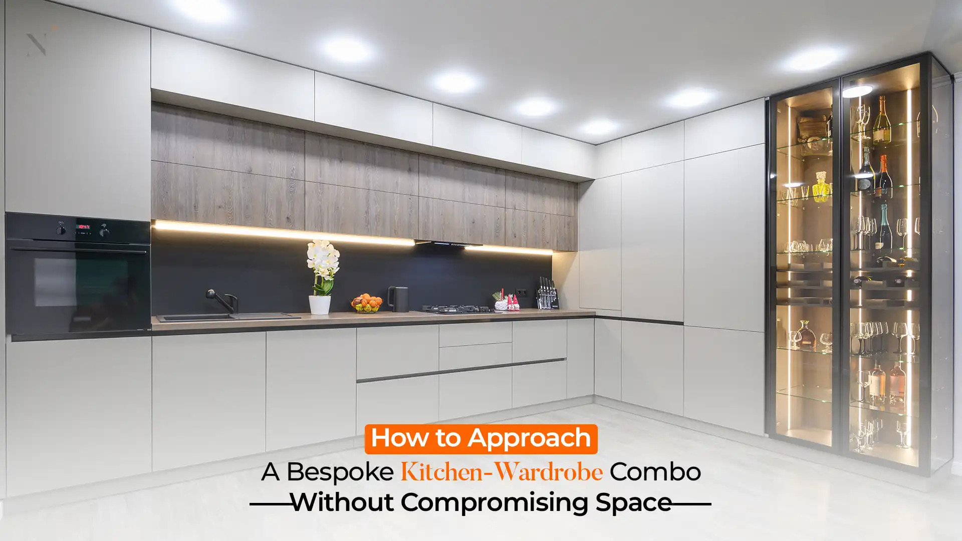 Stylish modular kitchen and wardrobe design with premium finishes – contact for custom kitchen and wardrobes in Uttarakhand