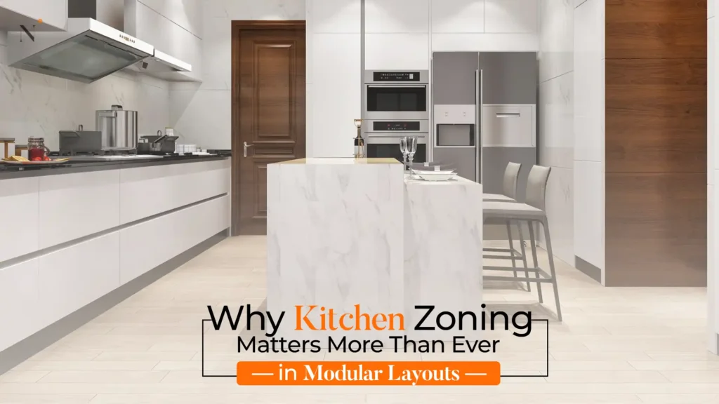 Smart modular kitchen with proper zoning for functionality and style by the Best Modular Kitchen in Uttarakhand