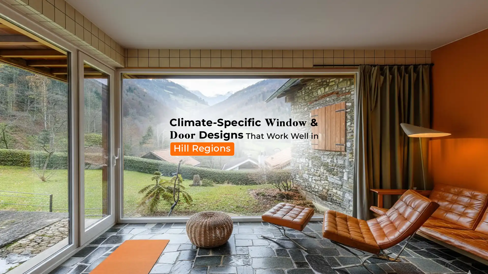 Modern home in hills with large glass windows and doors — best windows and doors in Ranikhet