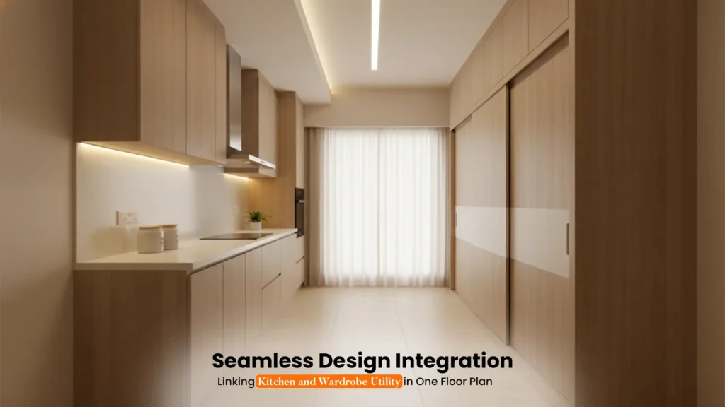 Modern modular kitchen and wardrobe design by Nishan Interio, the best modular kitchen and wardrobes in Kashipur