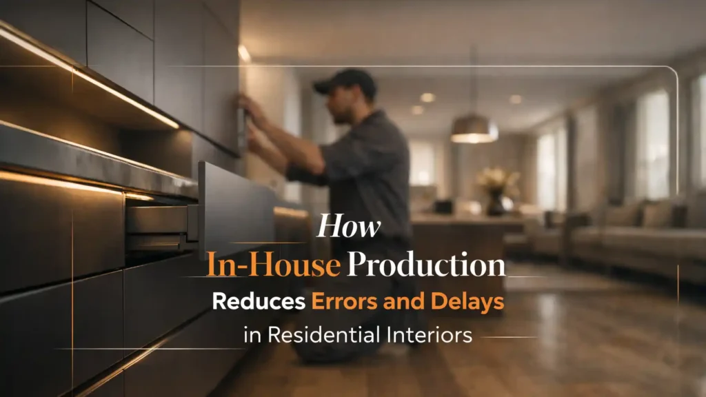 Best home interior manufacturer in Sitarganj using in-house production to reduce errors, improve finish quality, and ensure timely residential interior delivery