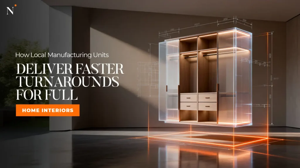 best home interior manufacturer in Sitarganj modular wardrobe design with local manufacturing setup