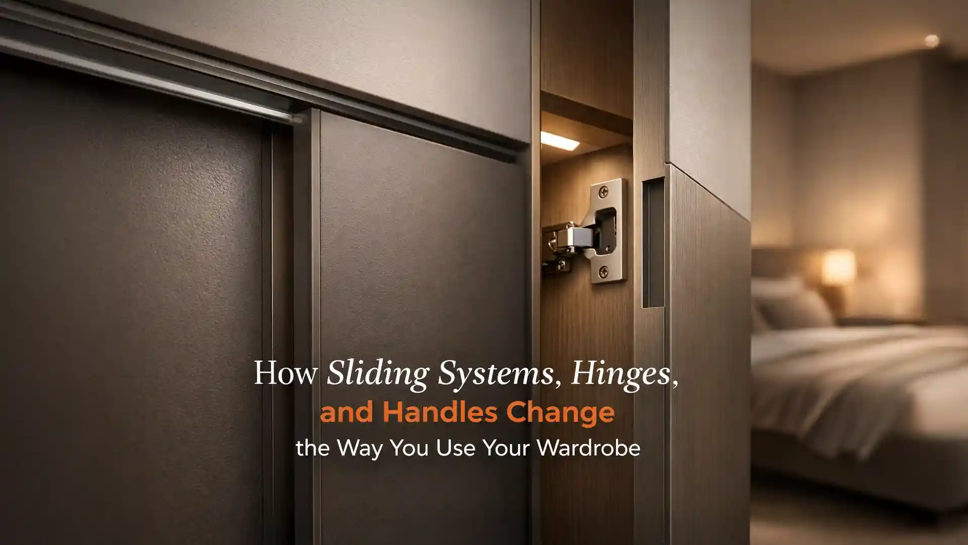 Best modular wardrobes in Haldwani featuring smooth sliding doors, soft-close hinges, and modern handles