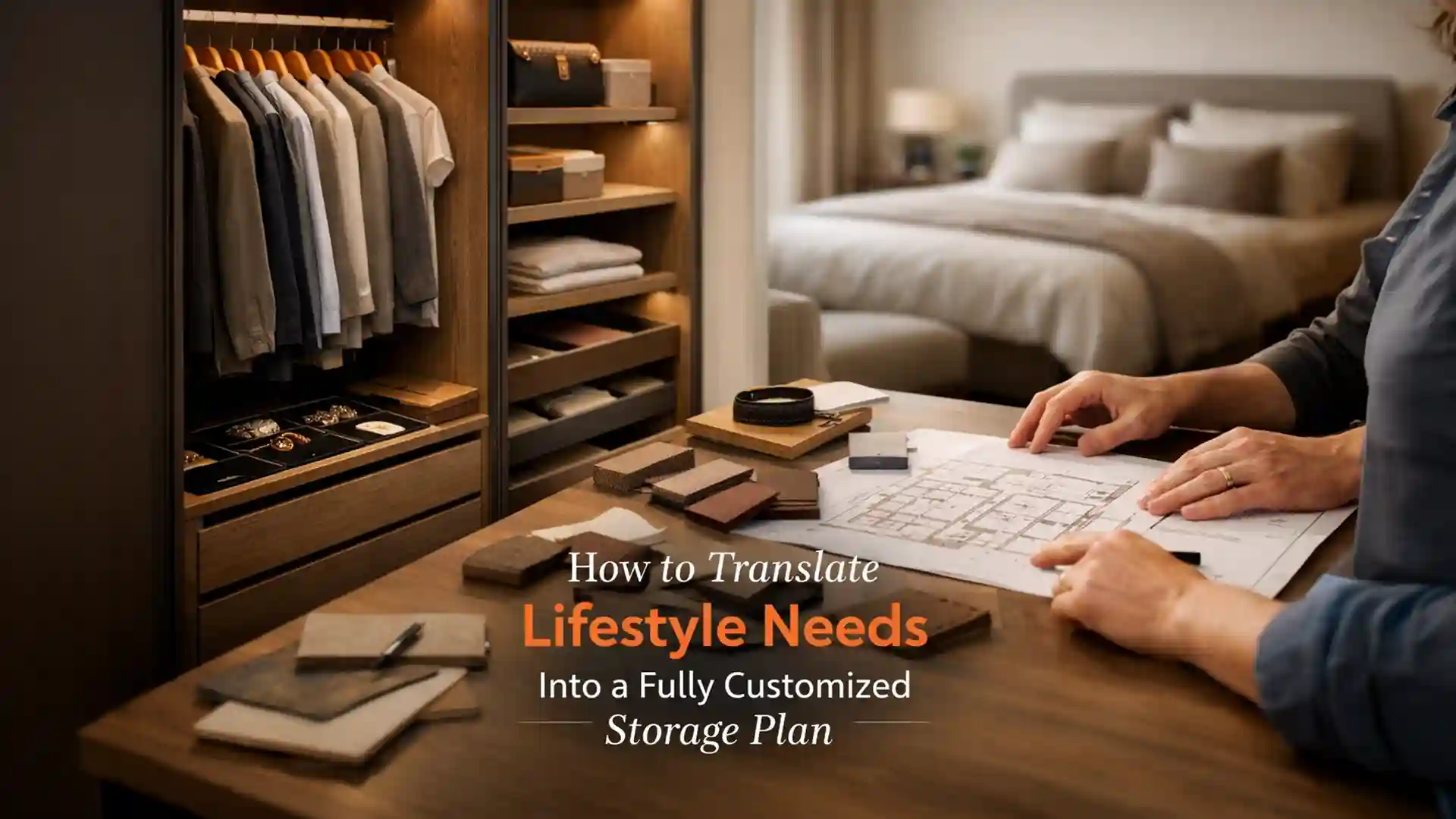 Interior designer planning layout after a client contact for custom kitchen and wardrobes in Ranikhet for personalized home storage solutions