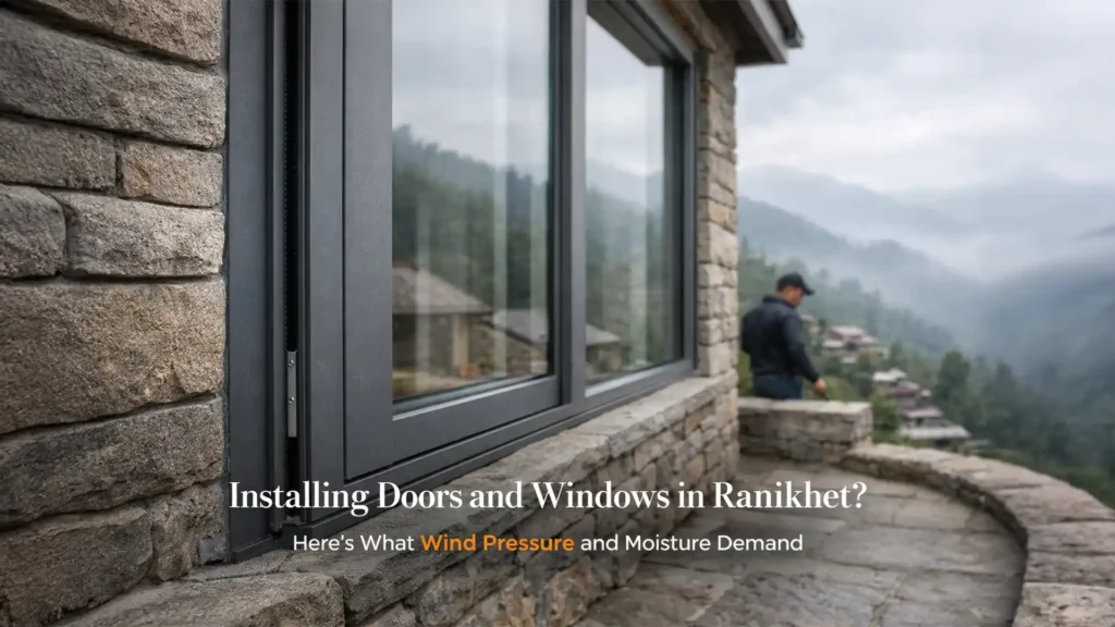 Best windows and doors in Ranikhet designed for high wind pressure, moisture control, and hill station weather conditions