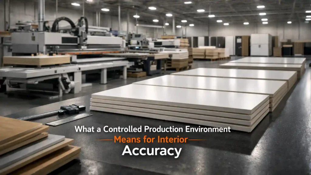 Modern manufacturing unit showcasing precision panel processing by the Best Home Interior Manufacturer in Sitarganj