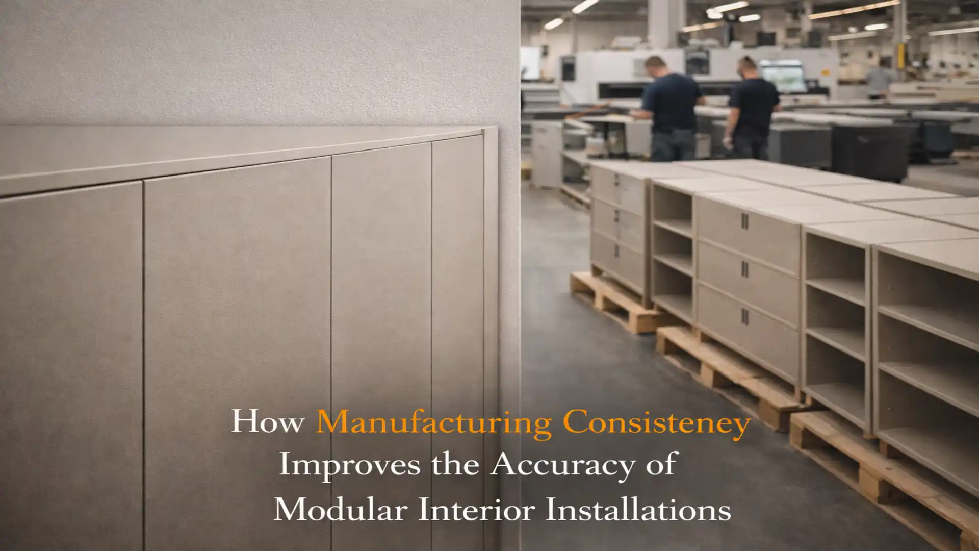 Factory production of modular home interior cabinets and storage units with workers inspecting furniture components for quality and accuracy – Best Home Interior Manufacturer in Sitarganj