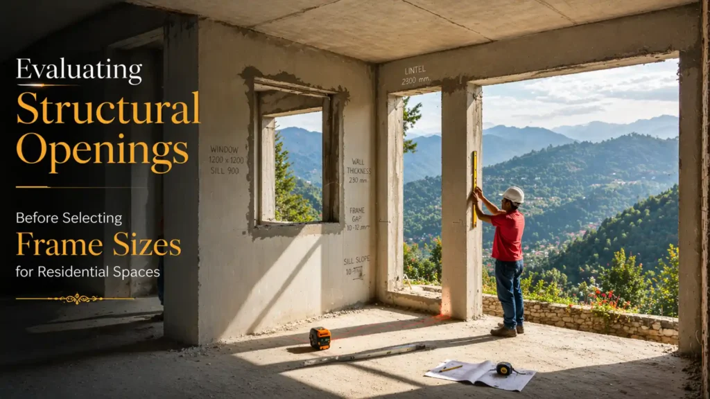 best windows and doors in Ranikhet installation with proper structural opening measurements in residential construction