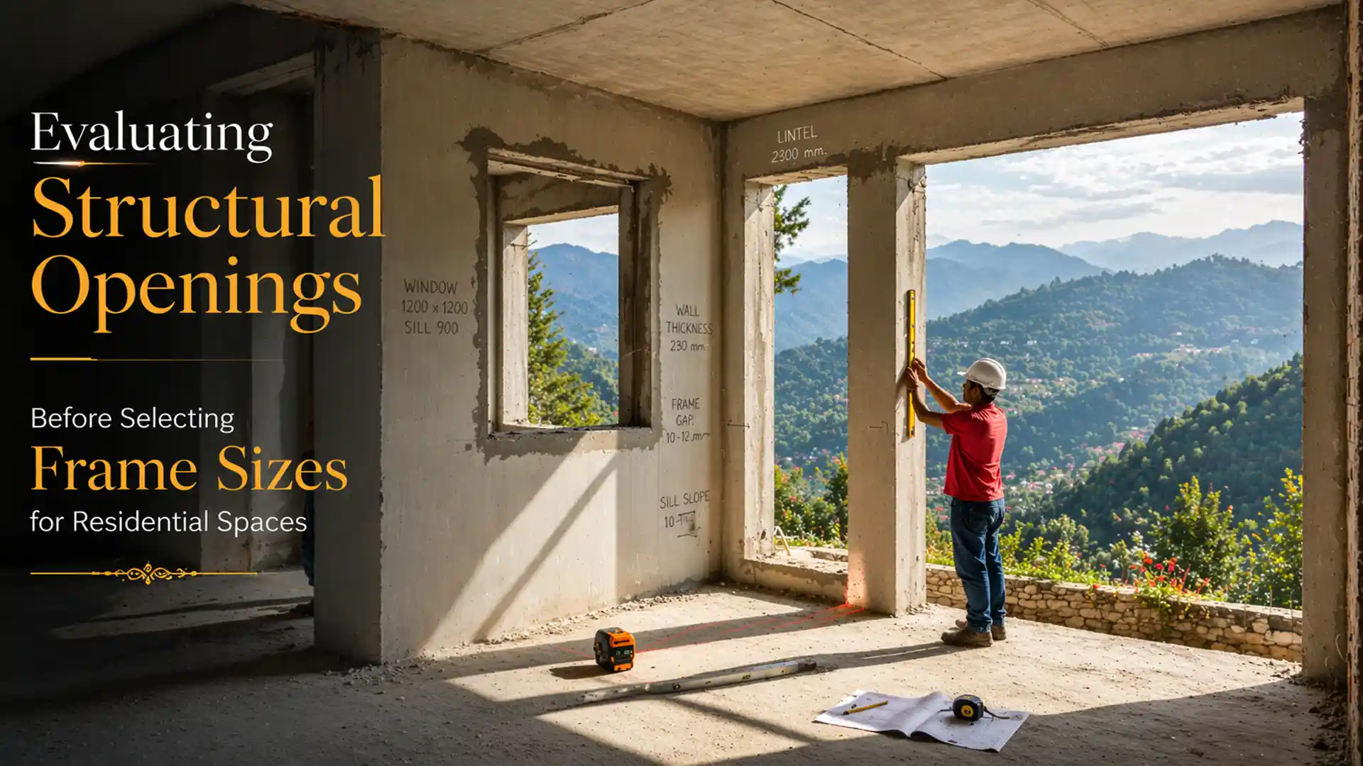 best windows and doors in Ranikhet installation with proper structural opening measurements in residential construction