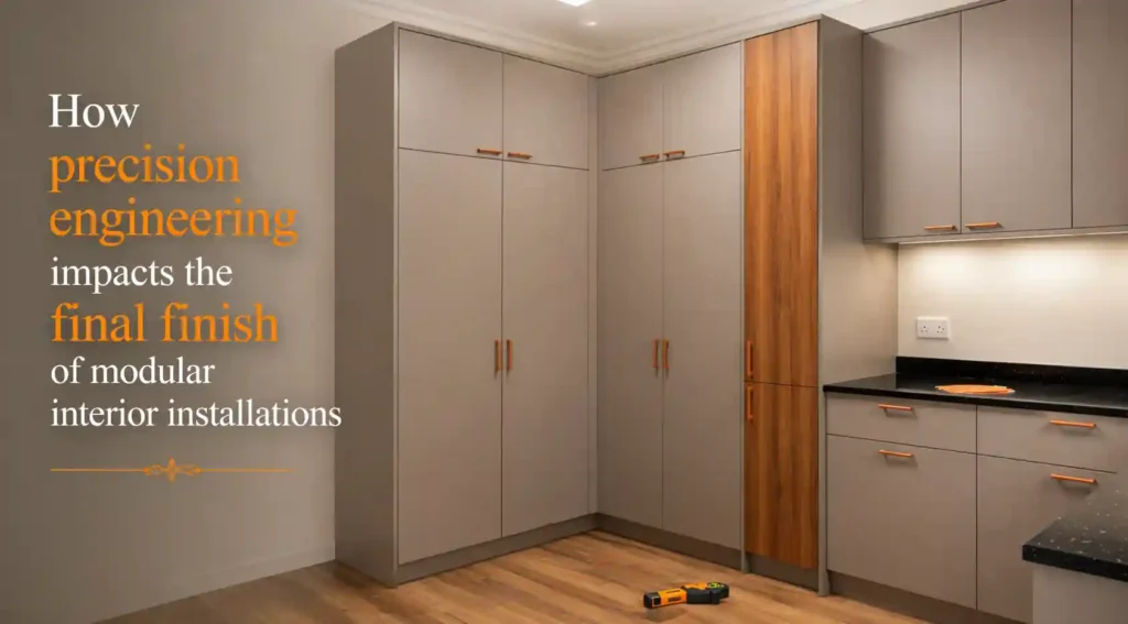 best home interior manufacturer in Sitarganj creating precision modular wardrobes and kitchen installations