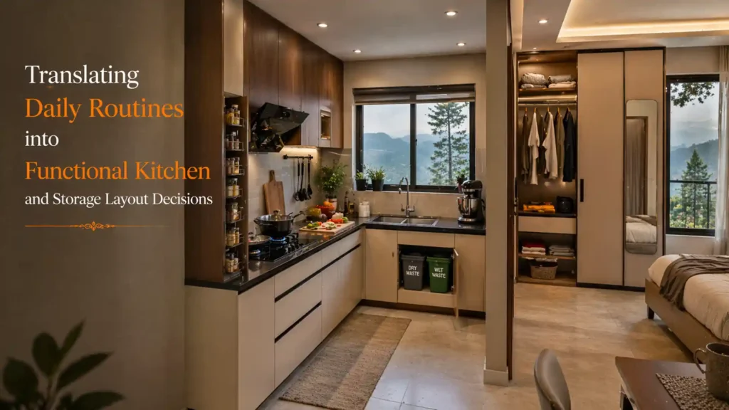contact for custom kitchen and wardrobes in Ranikhet with modern functional layout and smart storage solutions