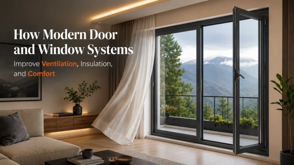Best Windows and Doors in Uttarakhand designed for natural ventilation, thermal insulation, scenic views, and modern home comfort