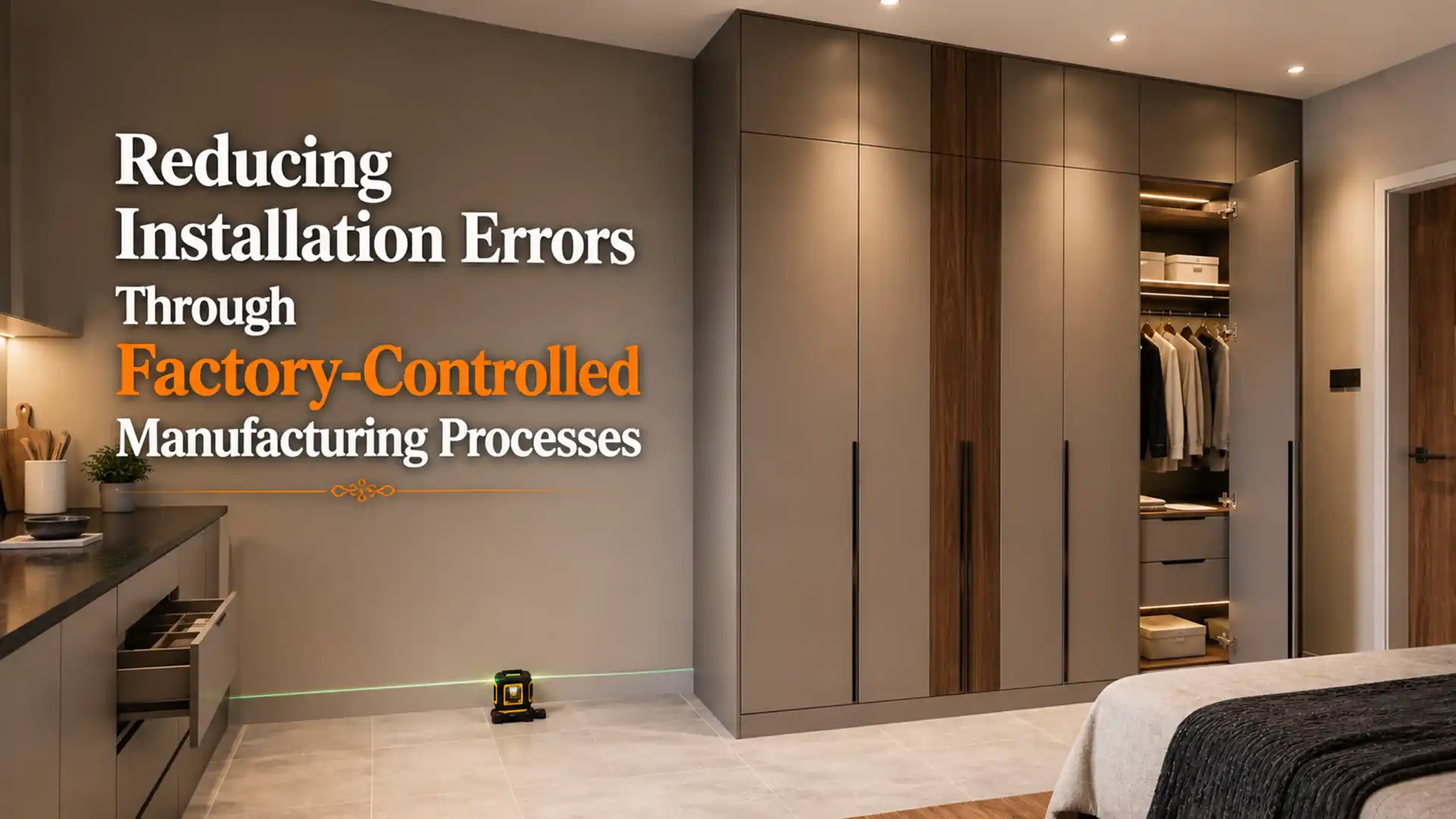 Best Home Interior Manufacturer in Sitarganj offering factory-controlled modular wardrobes and interiors for accurate fitting and reduced installation errors