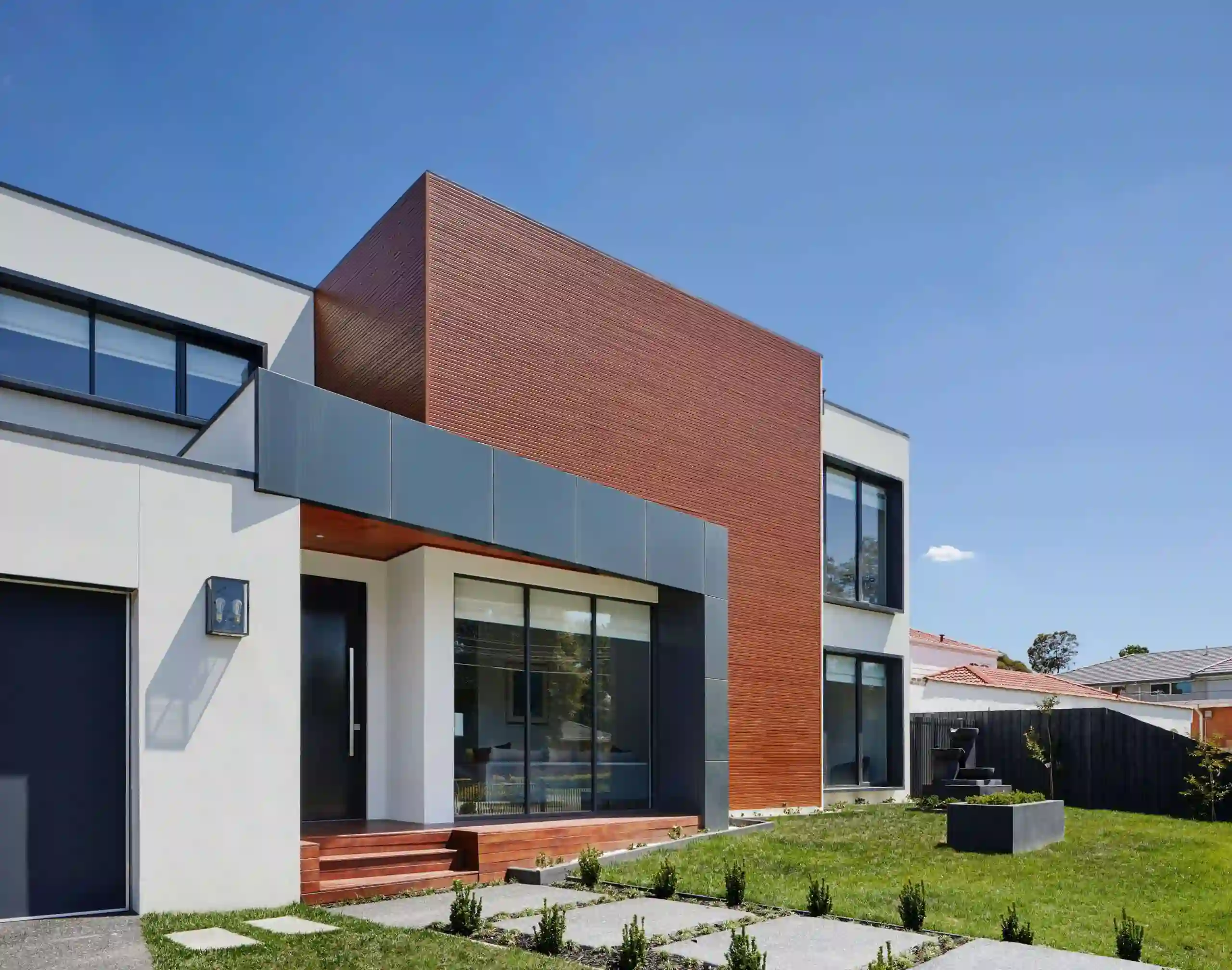 Contemporary Home Exterior with Modern Interior Designs in Haldwani Luxury contemporary residence featuring premium architecture and large glass openings inspired by modern interior designs in Haldwani