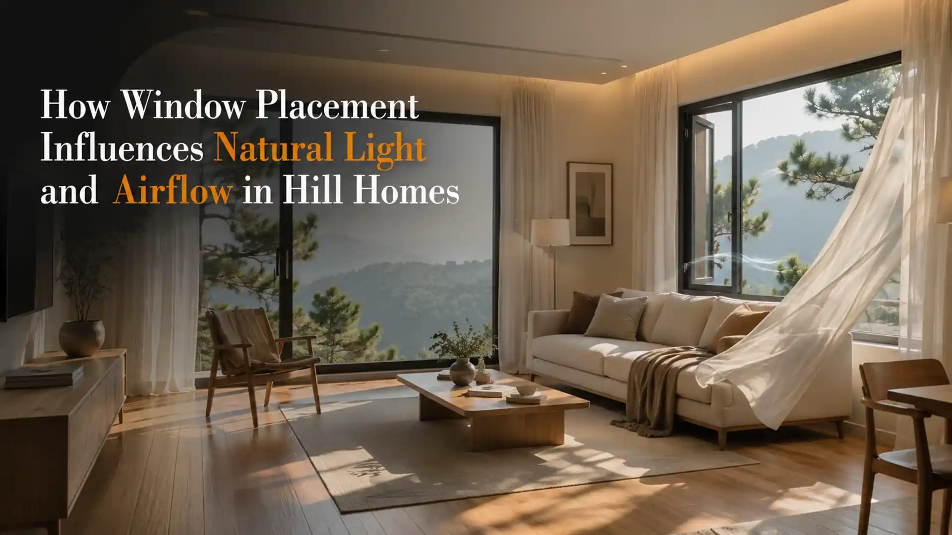 Best Windows and Doors in Ranikhet designed for hill homes with large glass openings that maximize natural light, ventilation, scenic views, and indoor comfort